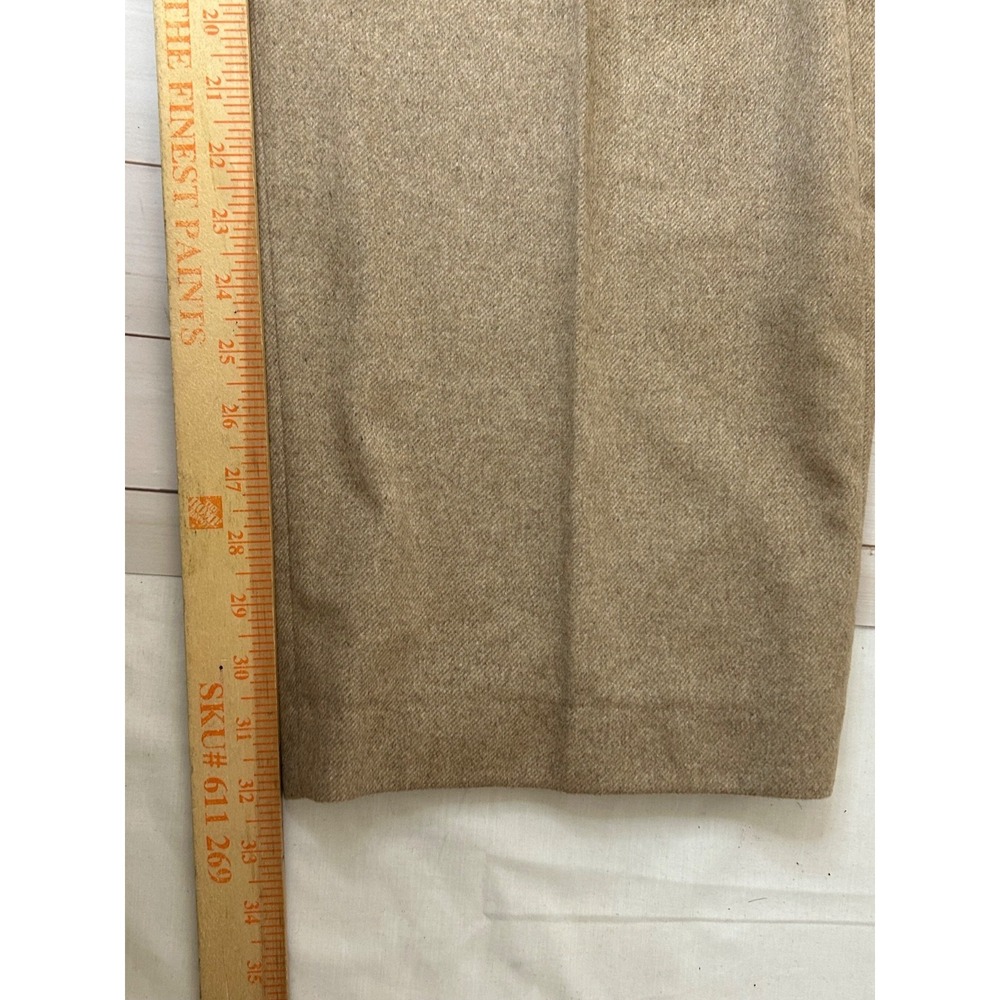 Paisley & Gray Beige Flat Front Wool Poly Blend Solid Dress Pants Size 50/32 Big - Picture 3 of 13